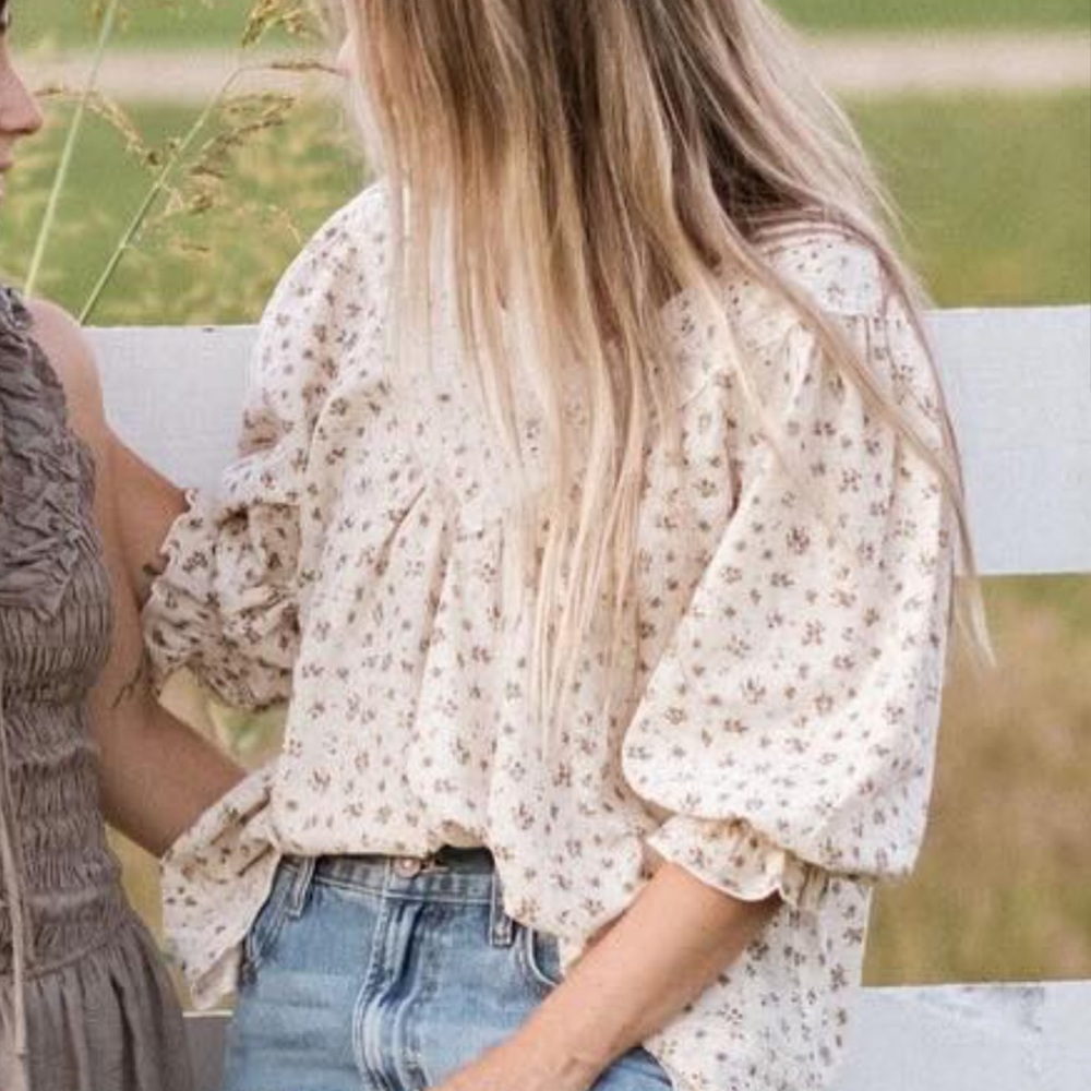 Neuflora Arwen Blouse Floral Cream